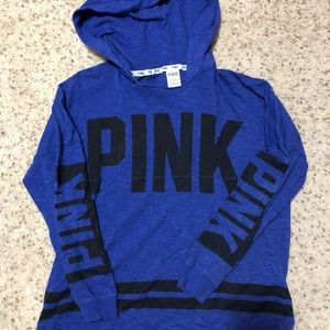 PINK sweatshirt with hood // size large